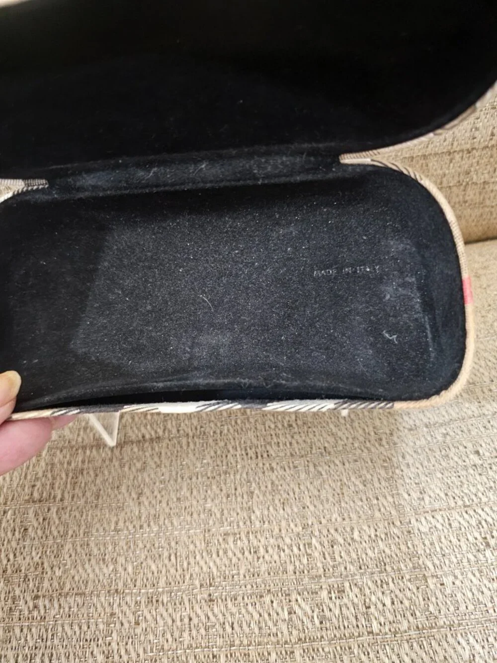 Vintage Burberry Classic Nova Check Hard Eyewear Case